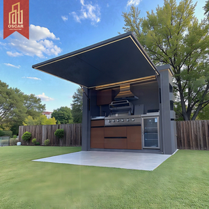 Outdoor Bbq Grill Cabinet with Sink and <strong>Drawer</strong> Slide Modular Design Garden Backyard Patio Outdoor Kitchen - Product Image 1