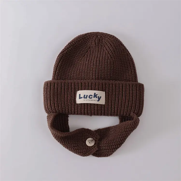 Pelindung telinga rajut buatan tangan anak-anak bayi musim dingin kualitas tinggi topi kustom hangat