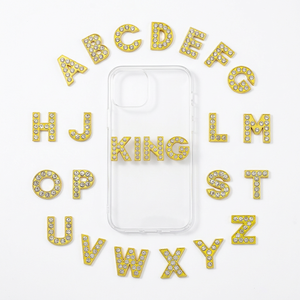 Lettere dell'Alfabeto A-Z a Forma di Fiocco di Neve, Accessori per Gioielli Fai-da-Te, Decorazioni per Custodie Telefoni e Portachiavi, Oro e Argento - Product Image 2
