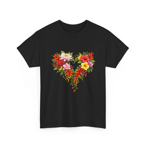 เสื้อยืดลำลองแฟชั่นผู้หญิง แขนสั้น พิมพ์ลายที่อก ผ้าซาติน 190 กรัม ผ้าฝ้ายผสมอีลาสเทน ระบายอากาศได้ดี น้ำหนักเบา เหมาะสำหรับฤดูร้อน - Product Image 1
