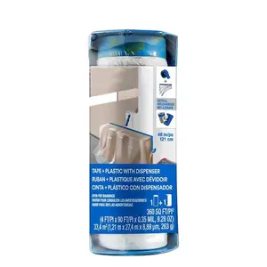 Pittori protezione in plastica Pretapedi Drop Cloth Cover Car Pre Taped Masking Film Tape And Drape