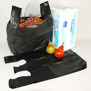 Chaleco con asa de camiseta de PE biodegradable personalizado al por mayor bolsas de compras ecológicas para embalaje de supermercado - Product Image 4