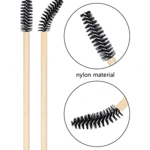 Lot de 6 brosses à mascara jetables avec manche en bambou, applicateurs de cils, outils de maquillage - Product Image 5
