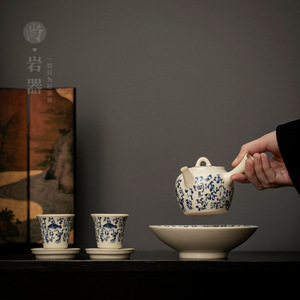 Théière en poterie rustique à poignées latérales, ronde avec couvercle, résistante à la chaleur, pour service de thé Kung Fu et thé de l'après-midi - Product Image 4