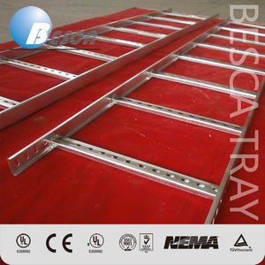 BESCA BSC-016 Tangga Kabel Aluminium Tipe Lurus 8' Kedalaman Standar NEMA 18 Buah Permukaan Seng 268kg/m - Product Image 2