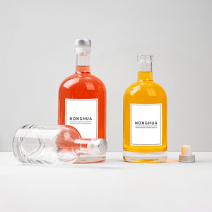 Bottiglie Vuote Personalizzate per Liquori 100ml 200ml 375ml 500ml 750ml 1000ml Bottiglie Rotonde <span class=keywords><strong>in</strong></span> <span class=keywords><strong>Vetro</strong></span> per Vino, Whisky, Vodka con Logo - Product Image 5
