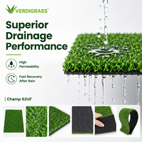 Gazon artificiel de golf de qualité supérieure, densité personnalisable 62UF, 10 mm, pour green de putting professionnel, club privé, directement de l'usine