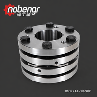 Coupleur flexible compact en acier SUS304, avec six boulons, disque de rétrécissement, jeu nul, alignement à trois voies pour servomoteur CNC