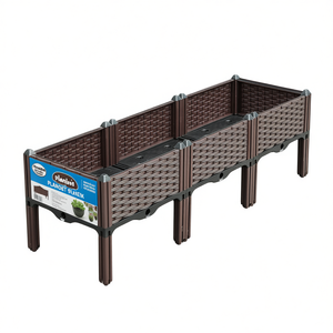 Bac à légumes surélevé Planirel 120cm en plastique pour légumes, herbes et fleurs, utilisation extérieure - Product Image 1