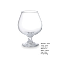 Verre à brandy transparent de 518 ml, idéal pour le cognac et le whisky, pour usage domestique ou en bar