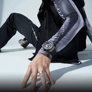 Montres MARK FAIRWHALE pour hommes 5040, boîtier en résine, cadran rotatif tendance, bracelet en silicone, montres-bracelets à quartz étanches, boîte cadeau - Product Image 4