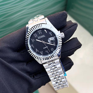 Montre automatique de luxe pour homme 36 mm Cadran noir avec fenêtre jour et date Mouvement de style haute précision - Product Image 2