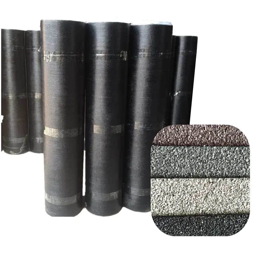 SBS Modified Asphalt Roofing Membrane/Felt Mineral Sand Surface Asphalt Bitumen Roof Roll Water Proofing Membrane Coiled Price