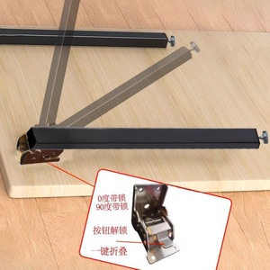 Pieds de table pliants en alliage de zinc, design minimaliste, installation facile, utilisation en intérieur, support pliable à 90 degrés - Product Image 2