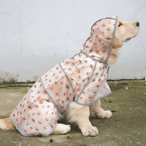 Impermeable para perros grandes, abrigo con capucha para mascotas, para Golden Retrievers, Labradors, estampado de setas, uso en las cuatro estaciones - Product Image 4