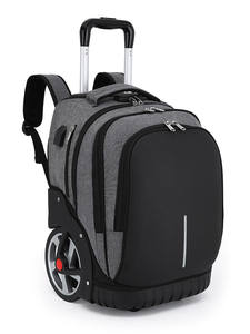 Sac à dos à roulettes grande capacité, valise à roulettes, bagage à double roulettes, sac d'affaires, sac d'école, sac de voyage pour étudiants - Product Image 5