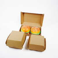 Cajas de Cartón Corrugado Ecológicas Personalizadas al por Mayor, con Brillo, Plegables, para Empacar Comida Rápida y Hamburguesas