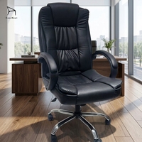 Chaise de bureau en cuir de haute qualité pour la maison et le bureau, ergonomique, pivotante, pratique, vente en gros