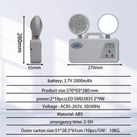 Lampe de secours à LED rechargeable Tuoming de haute qualité à deux têtes pour hôtel