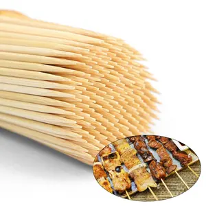Spiedini biodegradabili ecologici per alimenti rotondi 3.0mm x 20cm prezzo 6 spiedini di bambù bastoncini per BBQ di bambù