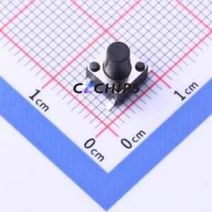 YTS-D003-3I Tactile Switch SMD-4P,6x6mm Switch Single Pole Single Throw Round Button 2.6N Vertical Mount - Product Image 1