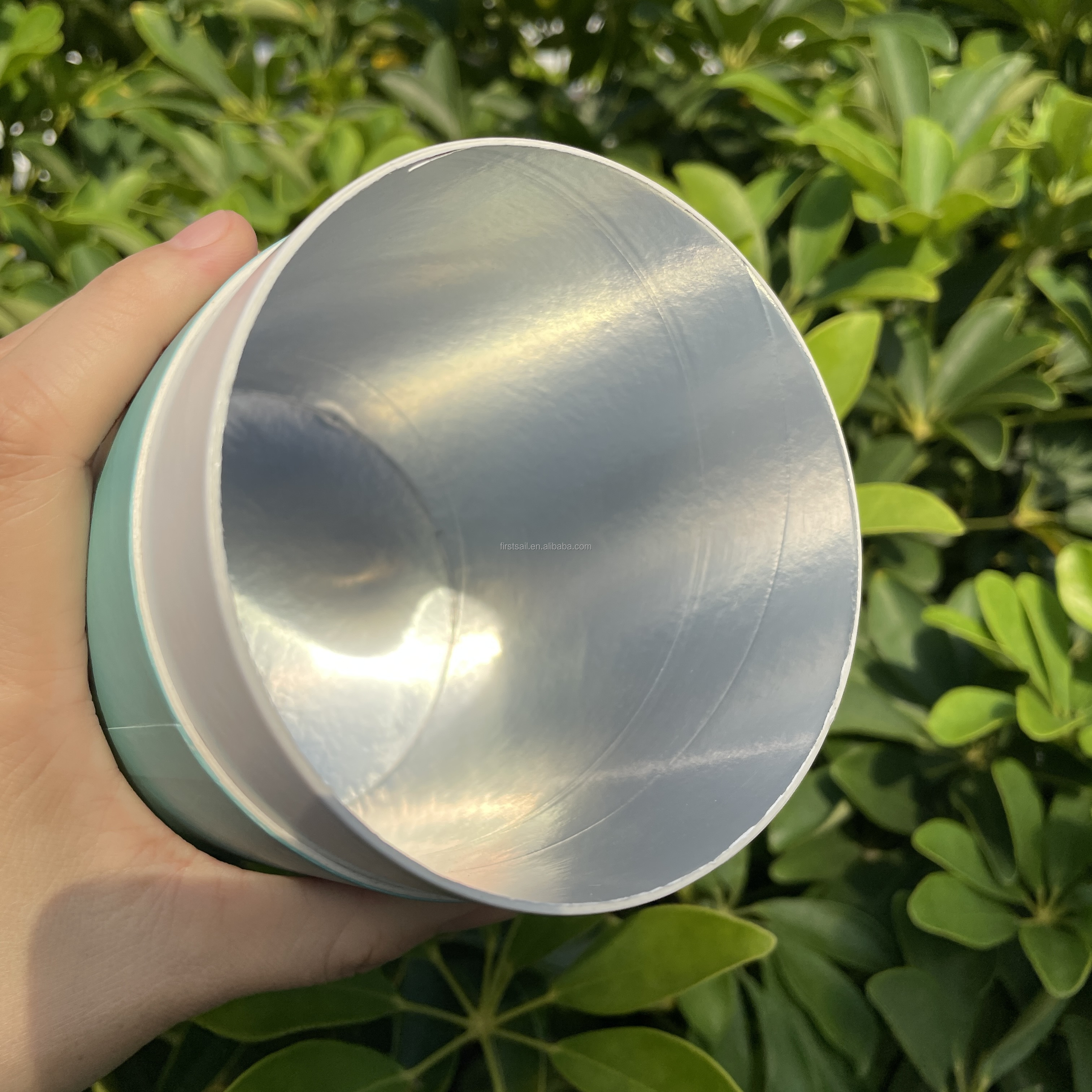Recyclable Paper Composite Cans 150mm Height Stamping UV Coating