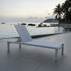 Chaise longue <span class=keywords><strong>de</strong></span> plage à cadre en aluminium <span class=keywords><strong>de</strong></span> style moderne Chaise longue en tissu maillé pour terrasse extérieure bronzer dans les hôtels, parcs et villas - Product Image 5