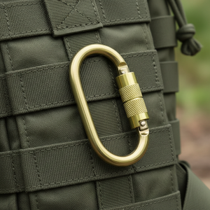 Mousqueton en acier inoxydable à double verrouillage 45KN en forme de D pour l'escalade en plein air, accessoire de sécurité - Product Image 5