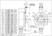 Encodeur incrémental A-ZKT-D120 à arbre creux, large plage de température, dimensions 120*54mm, IP50
