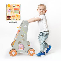 Porteur d'activités en bois pour bébé, multifonctionnel, Montessori, jouet à pousser, Xylophone, Engrenages, Labyrinthe, Apprentissage pour tout-petits, 20KG