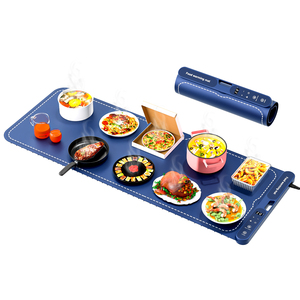 Space-Saving Foldable Food Large Silicone Heat Mat Wall-Mounted Adjustable Heat Settings Convenient Use 10 Dishes <strong>Warming</strong> <strong>Tray</strong> - Product Image 1
