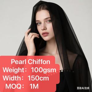 Eco-friendly Abaya Mulheres Muçulmano Vestido Tecido Estilo Personalizado Abaya <span class=keywords><strong>Dubai</strong></span> Tecido Reciclado Poliéster Chiffon Tecido - Product Image 5
