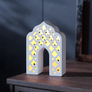 Moule en silicone HC Middle East Moon Castle pour abat-jour, style arabe, moule en résine de gypse, moule DIY pour couvercle de lampe à <span class=keywords><strong>bougie</strong></span> en plâtre, décoration intérieure - Product Image 6