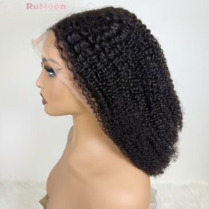 Perruque Lace Front Brésilienne Vierge Grade 12A, Cheveux Crépus Bouclés Longs Noirs et Blonds, 18 Pouces, Dentelle Transparente, Bonnet Moyen, Densité 250% - Product Image 2