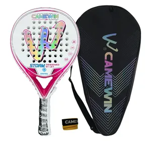 Raquette de <span class=keywords><strong>padel</strong></span> CWIN légère avec <span class=keywords><strong>surface</strong></span> en fibre de carbone et noyau en mousse EVA Memory Flex - Raquette de tennis de <span class=keywords><strong>padel</strong></span> haut de gamme - Product Image 4