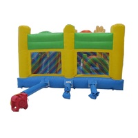 Taille personnalisée en gros prix bon marché attraction gonflable Clown gonflable videur combo château plein d'entrain pour enfants
