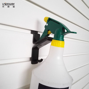 Unipower <b>Plastic</b> Wall Mount <b>Hook</b> For Spray Bottle Storage Heavy Duty Rectangle Black White Gray PP Material - Product Image 1