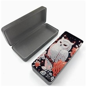 Nouvel arrivage XIXI : Étui à lunettes DIY peint à la main avec diamants, boîte de rangement en strass, cadeaux - Product Image 1
