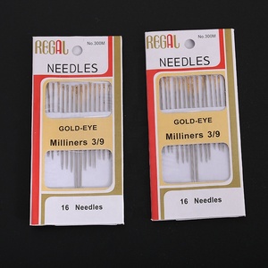 Aiguilles à coudre à la main de haute qualité, 16 pièces, 300M, <span class=keywords><strong>Golden</strong></span> Eye, Milliners, 3/9, aiguilles à queue dorée - Product Image 3