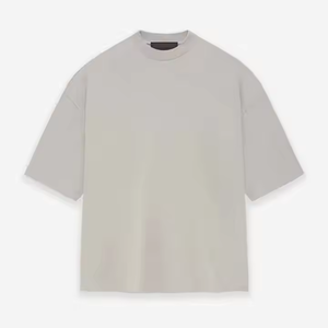 Camiseta Corta de Moda Personalizada, de Manga Corta, Estilo Holgado, con Bloques de Color, Corte Recto, Bordado, de Algodón, Color Negro, Modelo D82 - Product Image 1