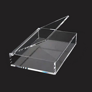 Nhà Máy Tùy Chỉnh Rõ Ràng Acrylic Hộp Quà Tặng Với Nắp Gấp Hình Chữ Nhật Acrylic Kẹo Hoa Mô Hình Hiển Thị Hộp Với Lật Nắp - Product Image 2