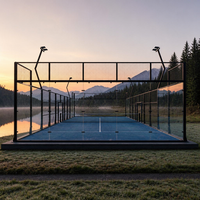 Terrain de padel panoramique, norme FIP, intérieur/extérieur, équipement professionnel de terrain de padel, fabricant direct d'usine