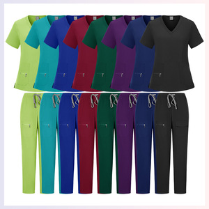 Meikeduo Medical Scrub Set Unisex Woven Moisture Wicking Split Uniform For Hospitals And Nursing Care - Product Image 4