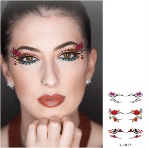 Patch de maquillage jetable pour les yeux, autocollant de tatouage temporaire, faux cils, autocollant de simulation d'eye-liner pour fêtes d'anniversaire - Product Image 2