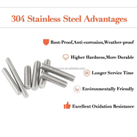 316 304 Stainless Steel Full Threaded Stud Bar Rods M3 M4 M5 M6 M8 M10