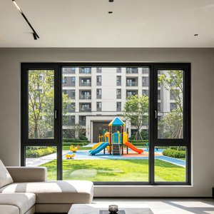 Fenêtre à battant à cadre fin tendance, teinte personnalisée pour tours de bureaux, halls d'exposition, magasins de détail – Approvisionnement direct fabricant - Product Image 1