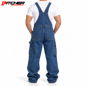 Wholesale Vintage Denim Bib Overalls Adjustable Straps <b>Mens</b> Dungarees <b>for</b> Fashion Retailers Bulk Supply - Product Image 3