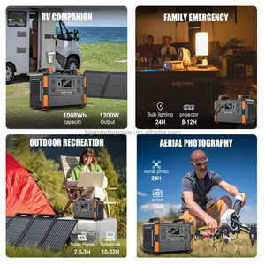 <b>Ups</b> 1200w 110v/220v Outdoor Camping Solar Generator Portable Solar Power Station Lithium <b>Battery</b> Bank Power Station T11 Solar - Product Image 5