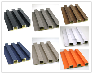 Venta caliente impermeable y tableros de rejilla <span class=keywords><strong>a</strong></span> prueba de humedad dedicar paneles de pared WPC fondo decorativo - Product Image 3