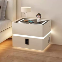 Table de chevet intelligente multifonctionnelle avec éclairage à détection corporelle, verrouillage PIN, charge sans fil BTBT020 pour la maison ou l'hôtel